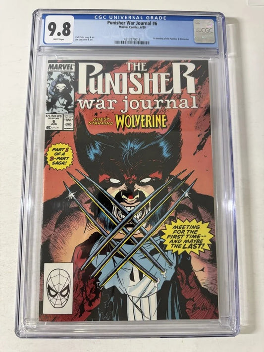 PUNISHER WAR JOURNAL #5 CGC 9.8 Jim Lee Cover