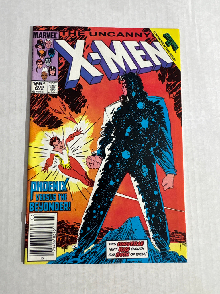 UNCANNY X-MEN #203 NM- CANADIAN PRICE VARIANT