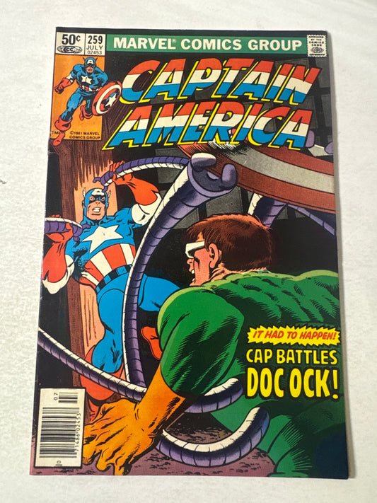 CAPTAIN AMERICA #259 VF- NEWSSTAND Mike Zeck Cover