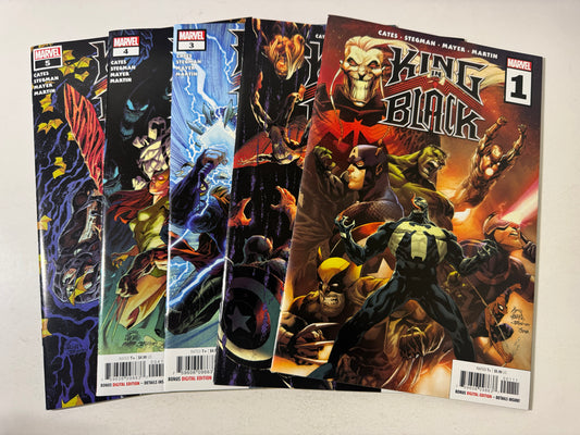 KING IN BLACK #1-5 NM Ryan Stegman Cover Set