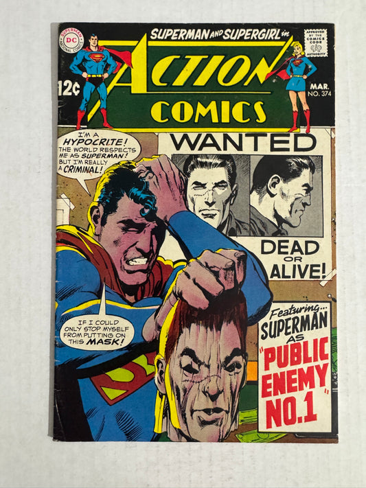 ACTION COMICS #374 VG+ Neal Adams Cover