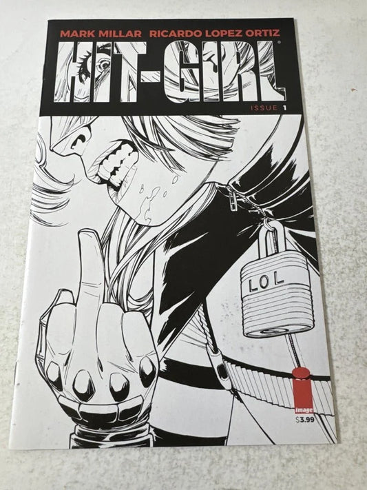 HIT-GIRL #1 Vol 2 NM B/W Variant