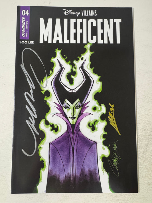 MALEFICENT #4 NM- J Scott Campbell Variant SIGNED 2x