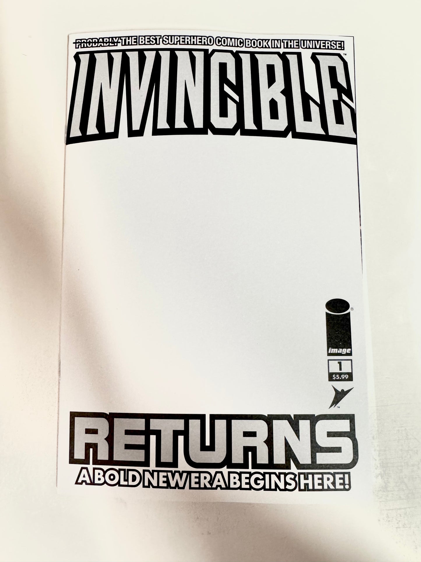 INVINCIBLE RETURNS #1 NM Facsimile Blank Variant