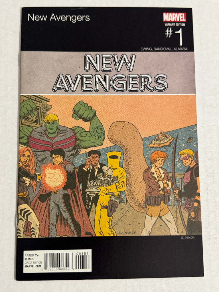 NEW AVENGERS Vol 4 #1 VF+ Ed Piskor Hip Hop Variant