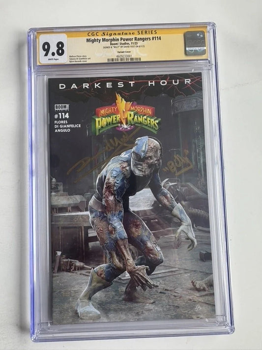 MIGHTY MORPHIN POWER RANGERS #114 CGCG SS 9.8 Bjorn Barends Zombie Variant SIGNED