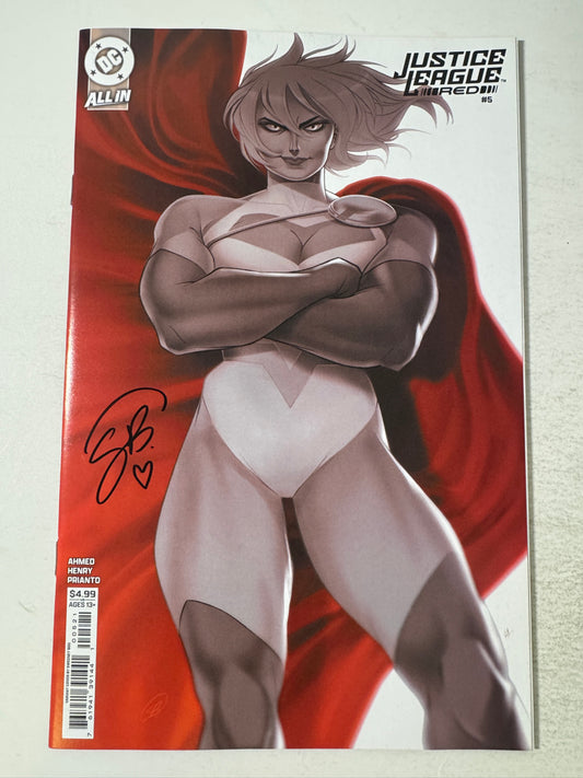 JUSTICE LEAGUE RED #5 NM Sweeney Boo Variant SIGNED