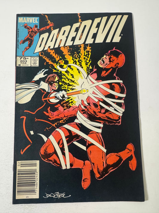 DAREDEVIl #203 VF CANADIAN PRICE VARIANT John Byrne Cover