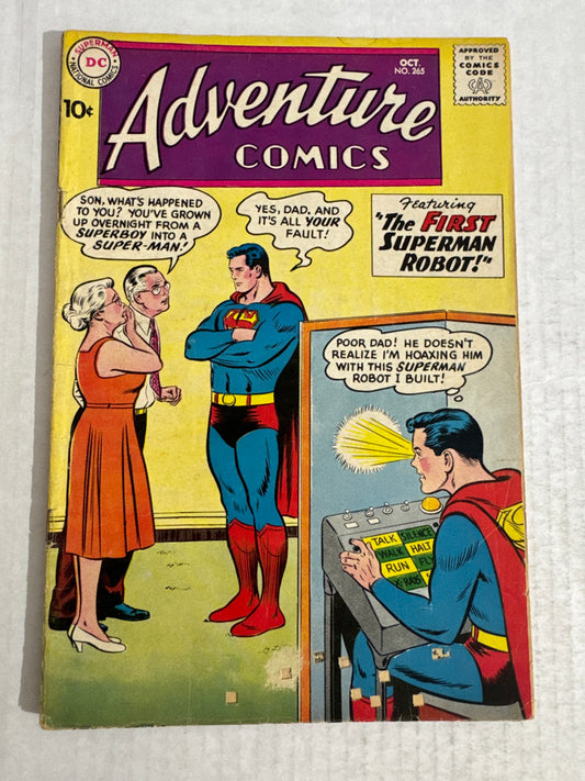 ADVENTURE COMICS #265 VG-