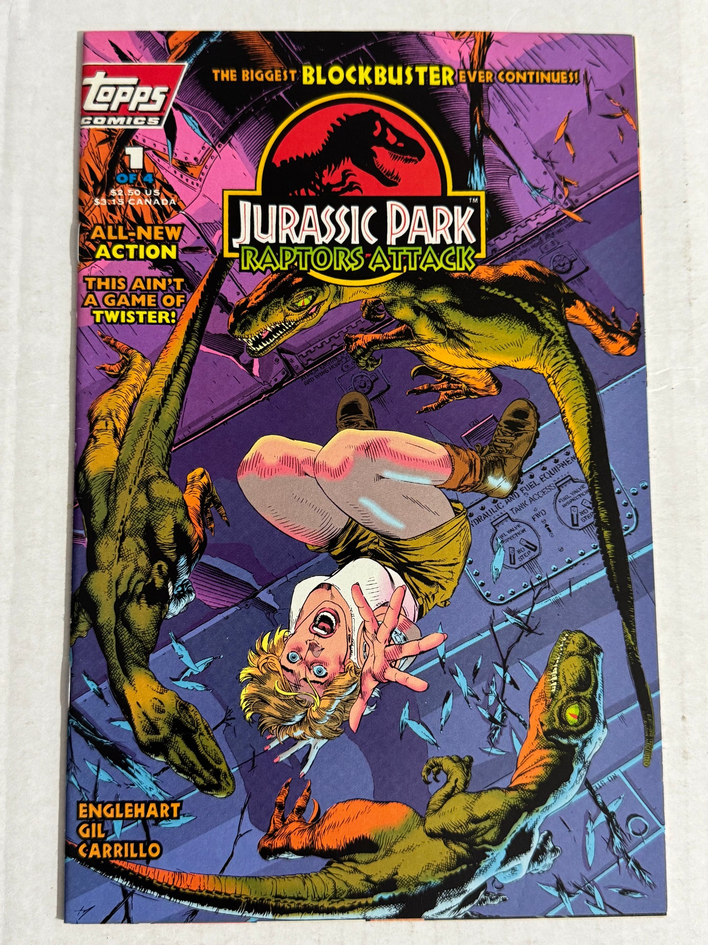JURASSIC PARK Raptors Attack #1 NM- Michael Golden Cover
