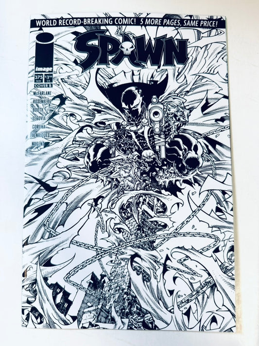 SPAWN #375 NM Cover B Harvey Tolibao Black & White Variant
