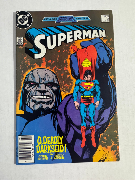 SUPERMAN #3 Vol 2 FN John Byrne Cover CANADIAN PRICE VARIANT