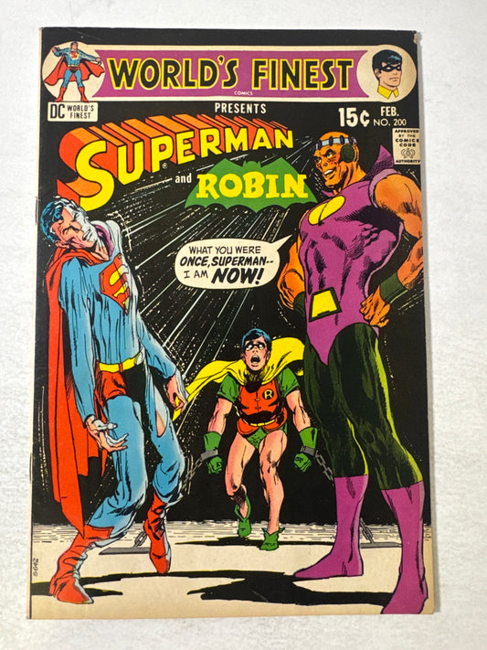 WORLD'S FINEST COMICS #200 FN/VF Neal Adams Cover