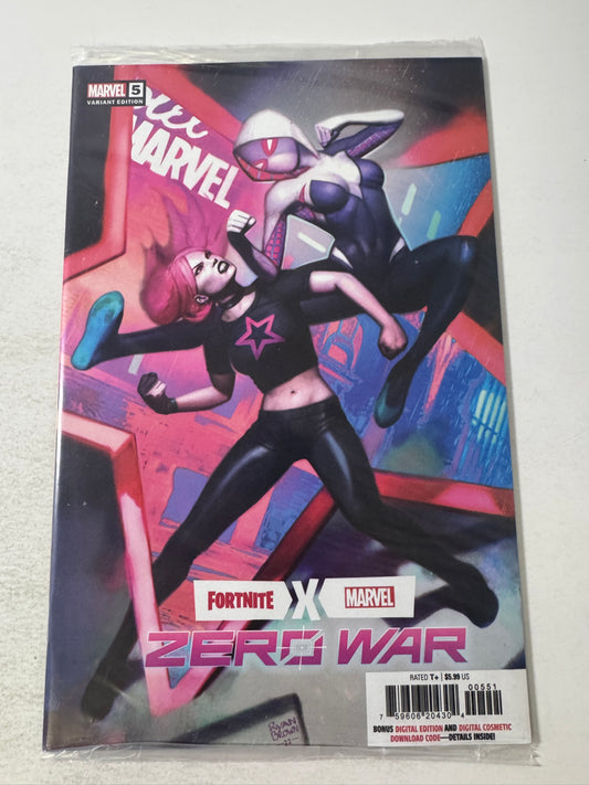 FORTNITE X MARVEL ZERO WAR #5 NM Ryan Brown Variant Sealed