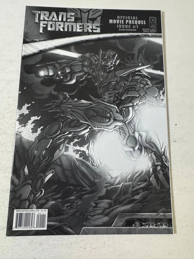 TRANSFORMERS Official Movie Prequel #1 NM B/W Variant