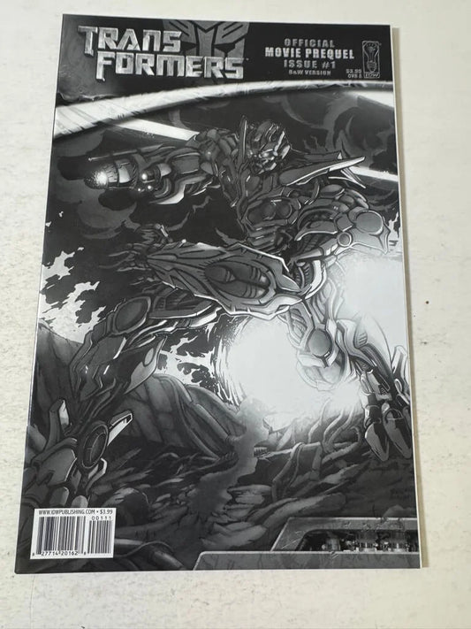 TRANSFORMERS Official Movie Prequel #1 NM B/W Variant