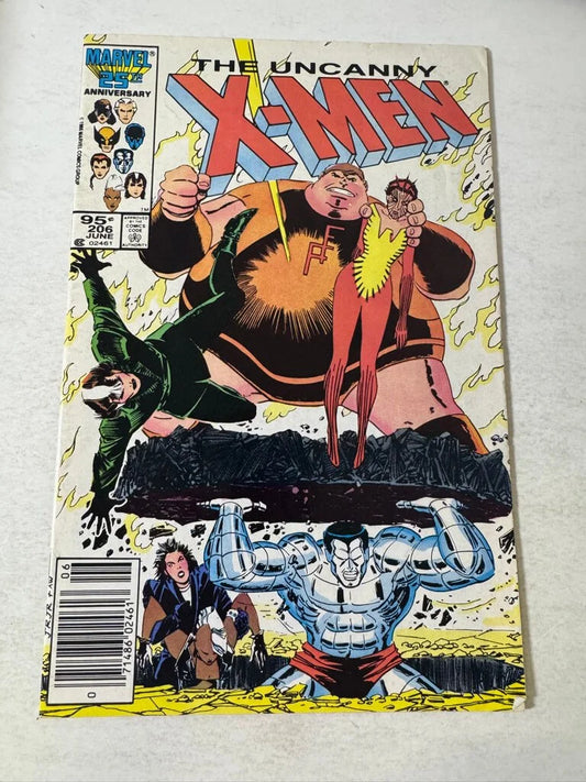 UNCANNY X-MEN #206 NM- CANADIAN PRICE VARIANT