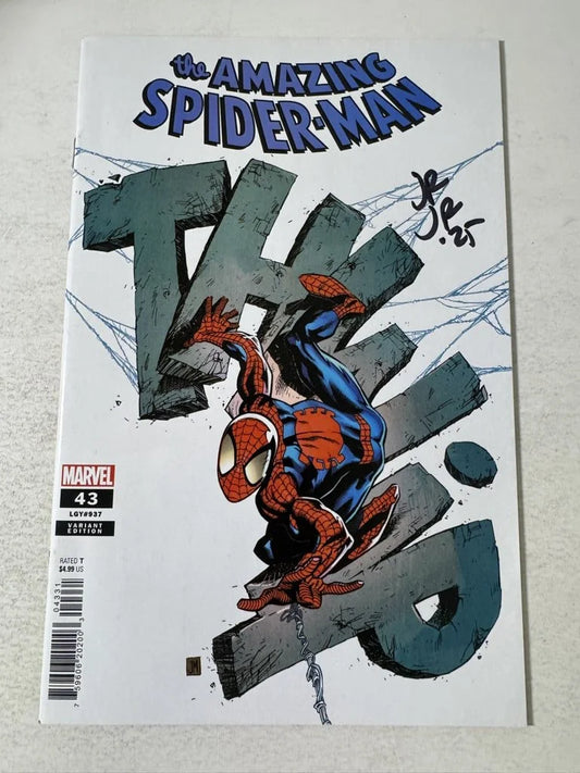 AMAZING SPIDER-MAN #43 Vol 6 NM Thwip! Variant SIGNED by John Romita Jr