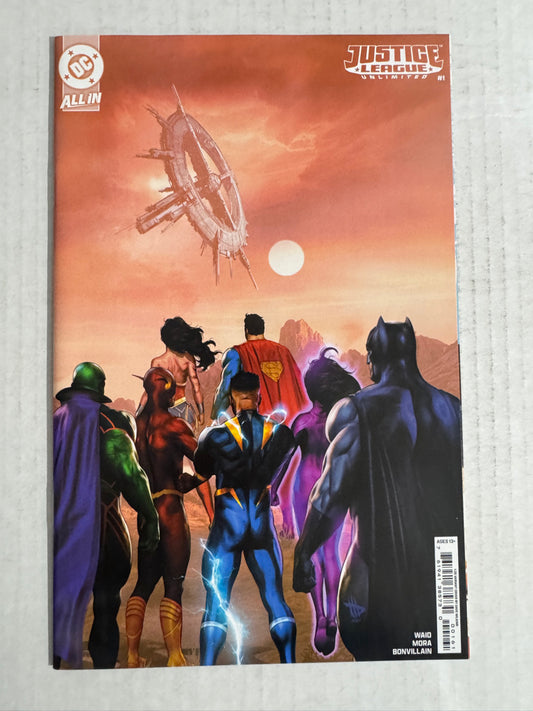 JUSTICE LEAGUE UNLIMITED #1 NM 1:25 Dave Wilkins Variant  1ST APPEARANCE