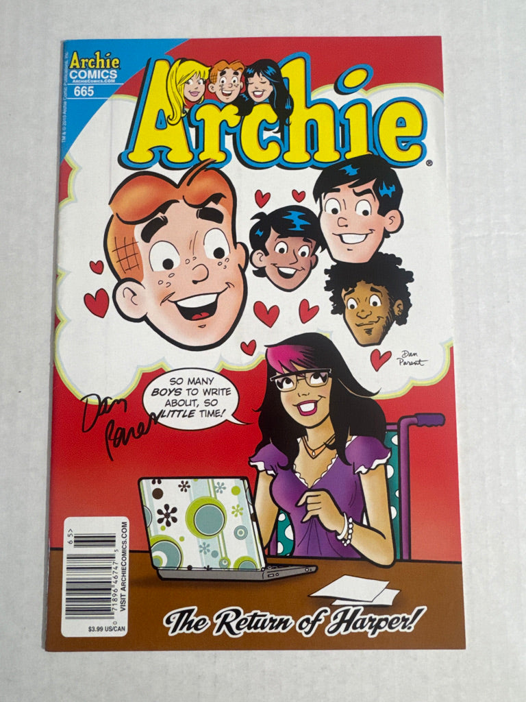 ARCHIE #665 VF/NM NEWSSTAND SIGNED by Dan Parent