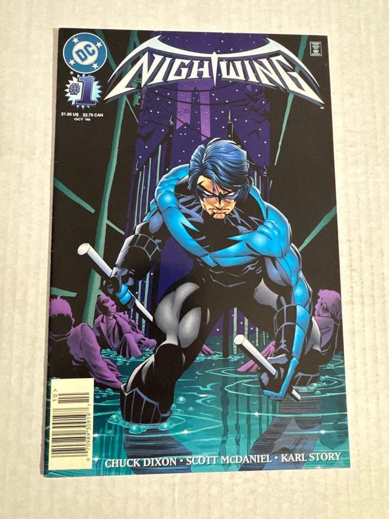 NIGHTWING #1 Vol 2 VF+ NEWSSTAND