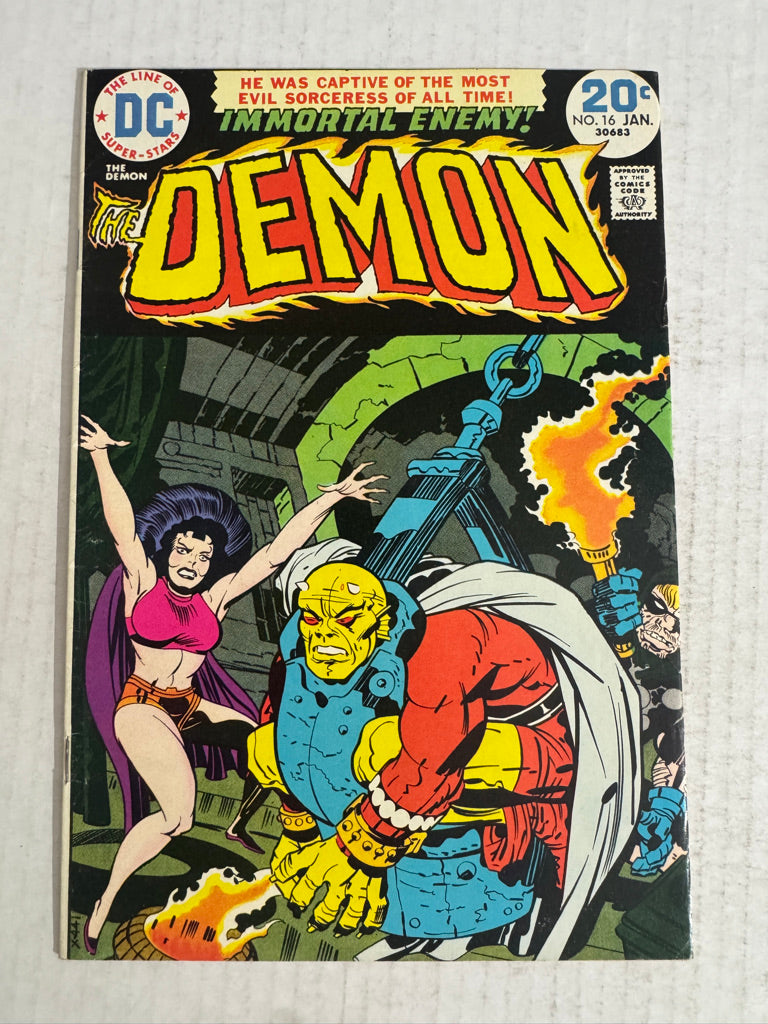 THE DEMON #16 FN/VF Jack Kirby Cover
