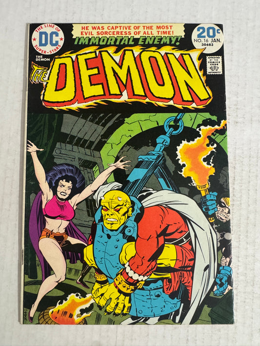THE DEMON #16 FN/VF Jack Kirby Cover
