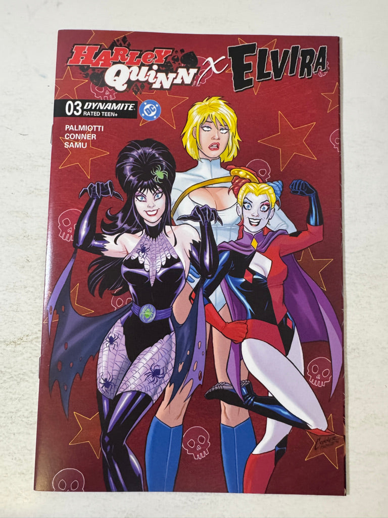 HARLEY QUINN X ELVIRA #3 NM Amada Connor Cover