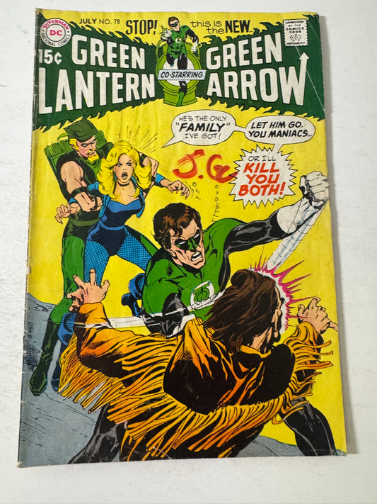 GREEN LANTERN GREEN ARROW #78 GD Neal Adams Cover