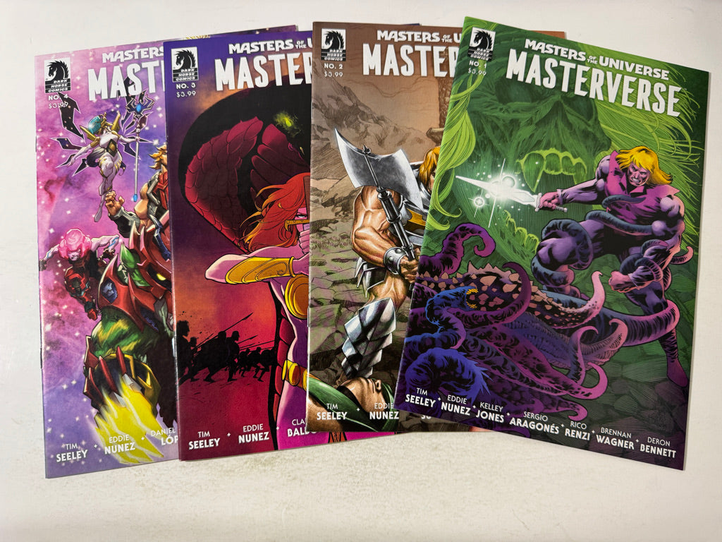 MASTERS OF THE UNIVERSE Masterverse #1-4 NM B Variant Set