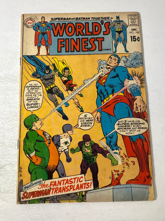 WORLD'S FINEST COMICS #190 GD/VG