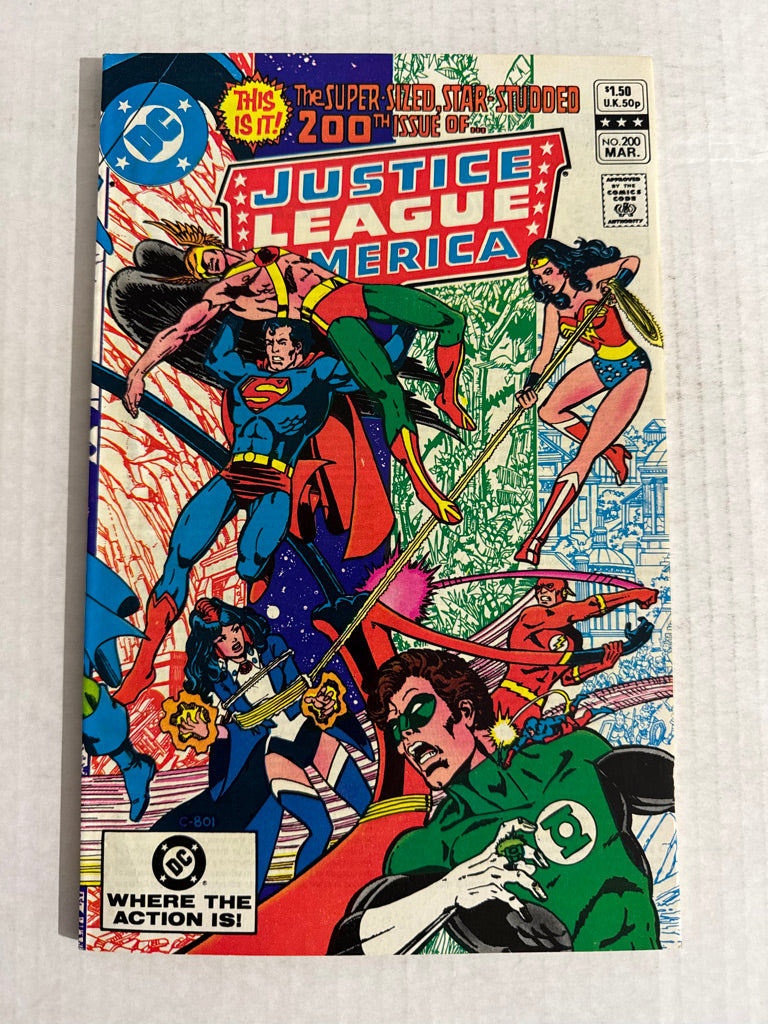 JUSTICE LEAGUE OF AMERICA #200 VF+ George Perez Cover