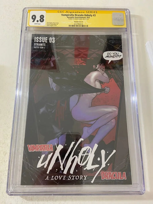 VAMPIRELLA DRACULA UNHOLY #3 CGC SS 9.8 Adam Hughes Variant SIGNED