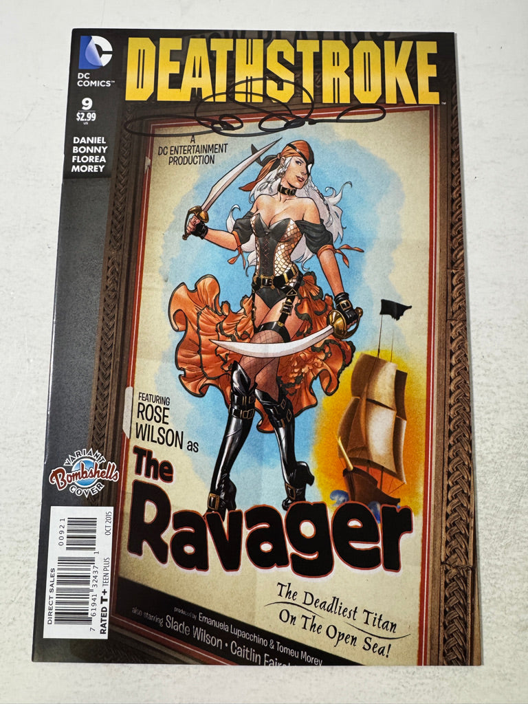DEATHSTROKE #9 Vol 3 NM Bombshells Variant SIGNED