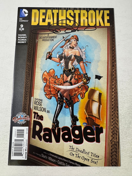 DEATHSTROKE #9 Vol 3 NM Bombshells Variant SIGNED