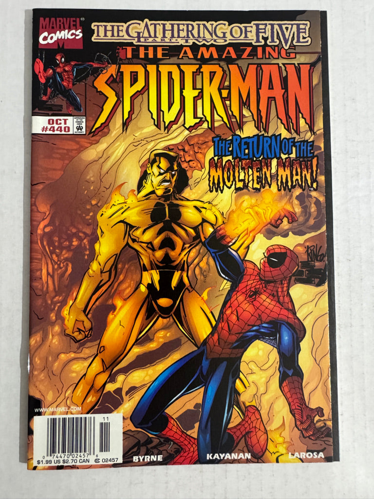 AMAZING SPIDER-MAN #440 NM- Mike Wieringo Cover NEWSSTAND
