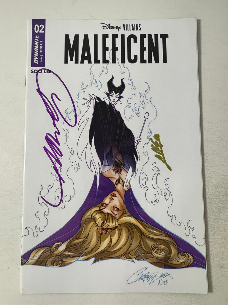 MALEFICENT #2 NM J Scott Campbell Variant SIGNED 2x