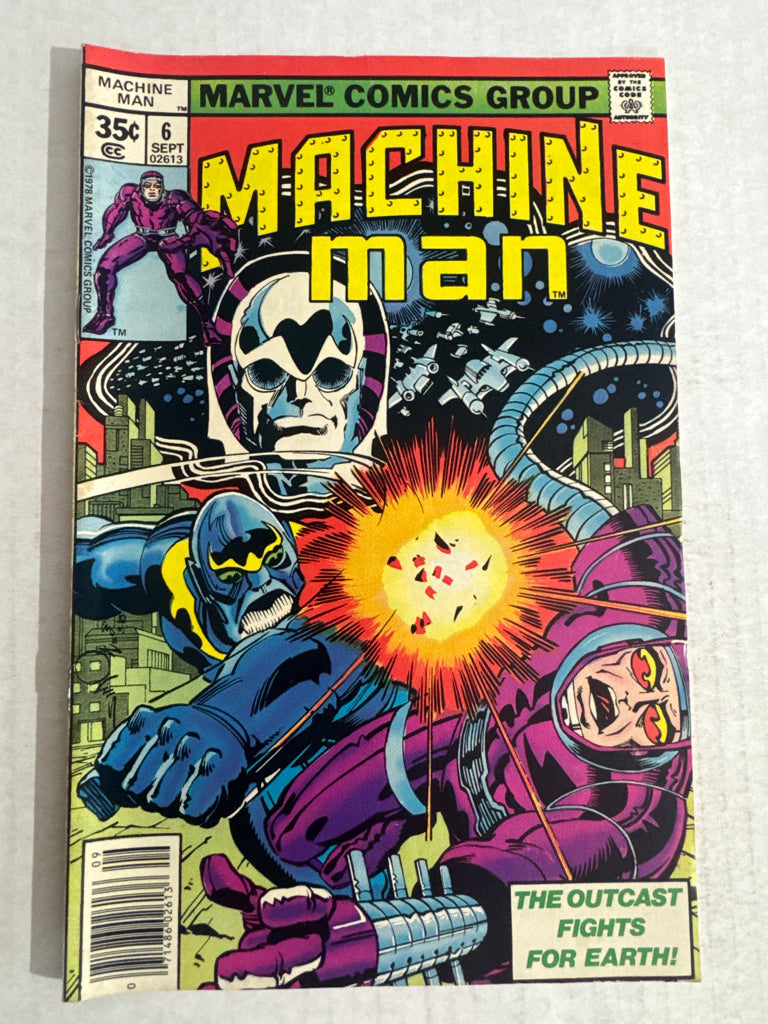 MACHINE MAN #6 FN/VF Jack Kirby Cover