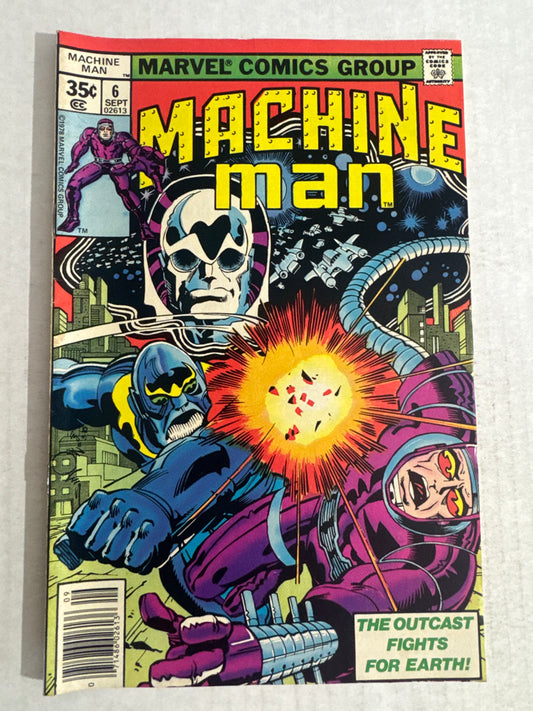 MACHINE MAN #6 FN/VF Jack Kirby Cover
