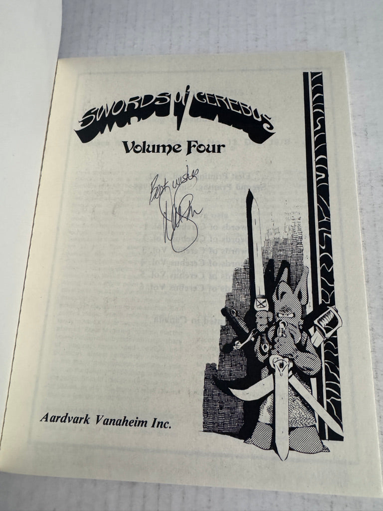 SWORDS OF CEREBUS Vol 4 2nd Print NM  SIGNED by Dave Sim