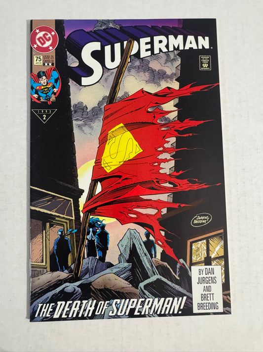 SUPERMAN #75 Vol 2 2nd Print Variant
