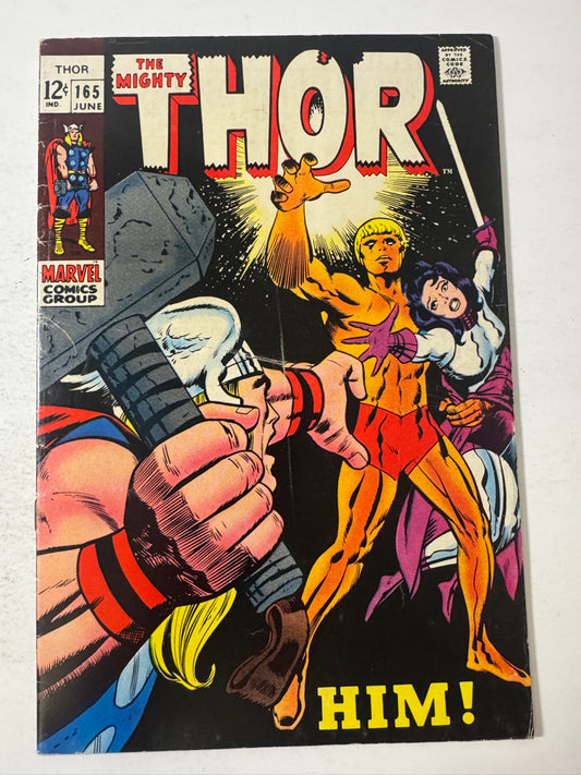 THE MIGHTY THOR #165 VG- 1ST APPEARANCE