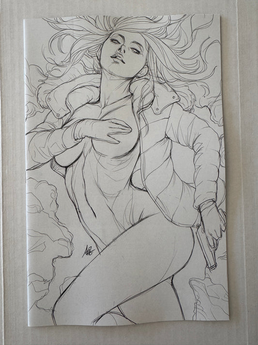 GUN HONEY Doubles Down #1 NM Artgerm Sketch VARIANT