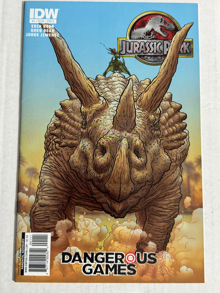 JURASSIC PARK Dangerous Games #1 NM- Geof Darrow Cover