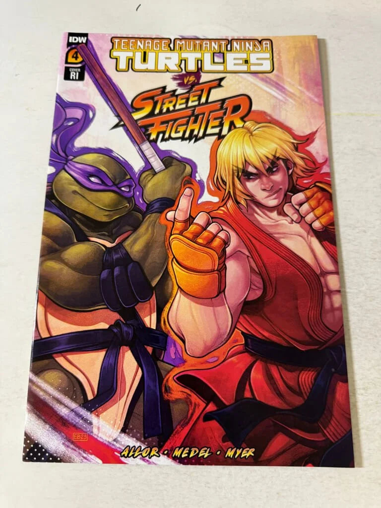TEENAGE MUTANT NINJA TURTLES VS STREET FIGHTER #4 NM 1:50 Variant