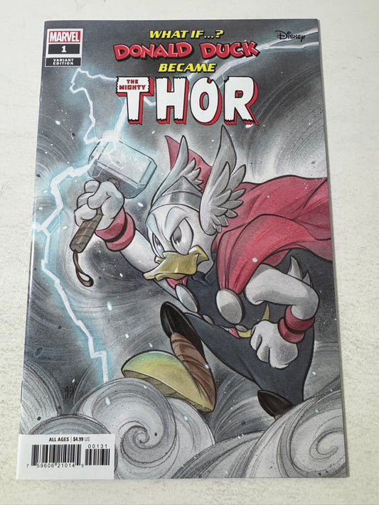 WHAT IF DONALD DUCK BECAME THOR #1 NM Peach Momoko Variant