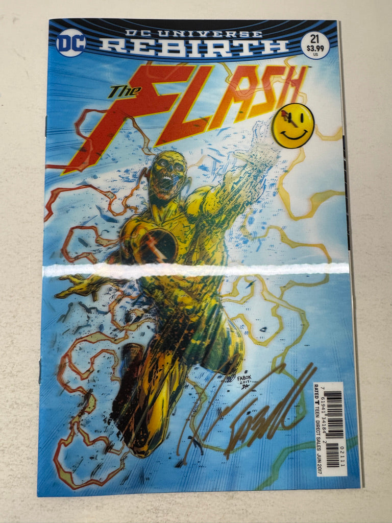 BATMAN #21 & #22 Vol 3 / Flash #21 & #22 THe Button Set SIGNED by Jason Fabok