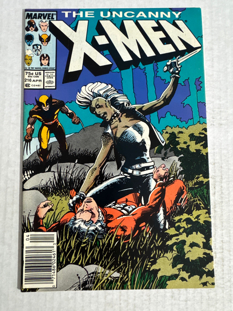 UNCANNY X-MEN #216 VF+ Barry Windsor-Smith Cover NEWSSTAND