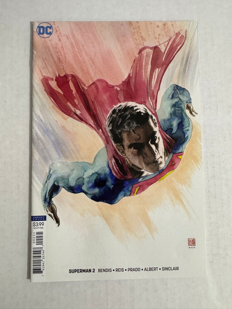 SUPERMAN #2 Vol 5 NM David Mack Variant