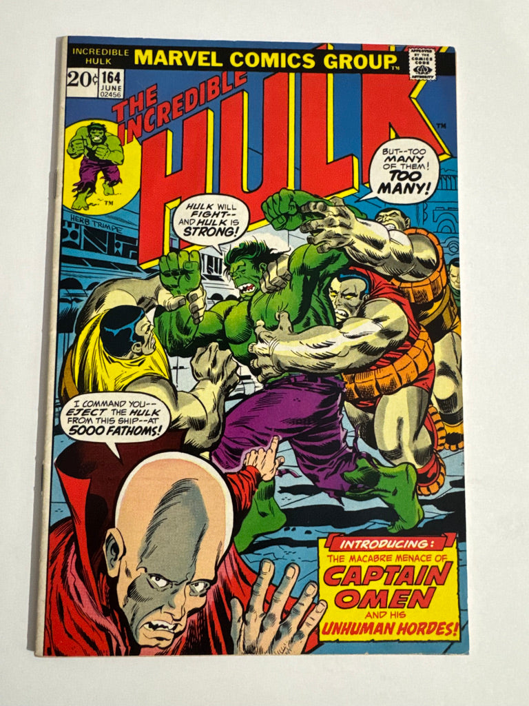 INCREDIBLE HULK #164 VF/NM 1ST APPEARANCE